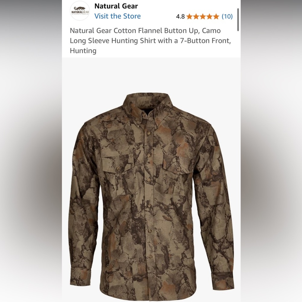 Natural wear gecko camo snake print cotton brushed flannel shirt M iguana - Picture 2 of 10